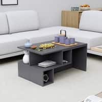 Hexa Engineered Wood Coffee Table With Storage In Slate Grey
