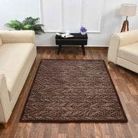 Multicolor Abstract Machine Made Polyester 6 X 9 Feet Carpet