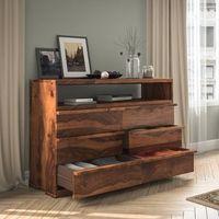 Ohio Solid Wood Chest of 6 Drawers in Teak Finish