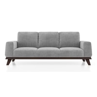 Granada Essential 3 Seater Fabric Sofa in Granite Weave Colour