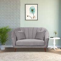 Nilo Velvet 2 Seater Sofa in Grey Colour