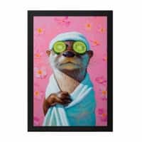 The Castle Decor Cute Spa Otter Wellness Bathroom Wall Art 8x12 Inch