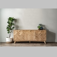 Scandinavian Loftus Sideboard Natural Wood Finish