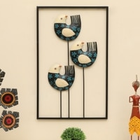 W-Zeno Abstract Metal Wall Decor in Multicolor Set of 1