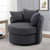 Cloro Velvet Accent Chair in Dark Grey Colour