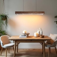 Slimline 36 Trio Brown Solid Wood Cluster Hanging Light