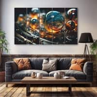 The Castle Decor Beautiful Ball Drops Wall Art Set of 5 27x48 Inch