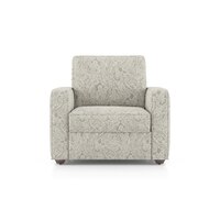 Apollo Compact High Back 1 Seater Fabric Sofa in Monochrome Paisley Colour