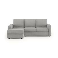Apollo Fabric Sectional Sofa (Colour : Vapour Grey, Cushion : Soft, Back Type : Regular, Seating Capacity : Left Aligned 2 Seater + Left Aligned Chaise)