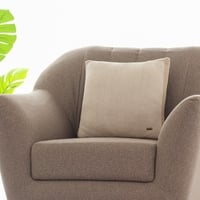 Herringbone Stone  And Natural Cushion Cover  16X16 Inches