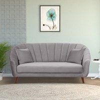 Nilo Velvet 3 Seater Sofa in Grey Colour