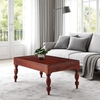 Hudson Sheesham Wood Traditional Rectangle Coffee Table In Honey Finish