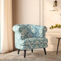 Bardot Lounge Chair - Mint Ikat