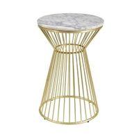 Lachlan Metal Side Table in  Gold Finish