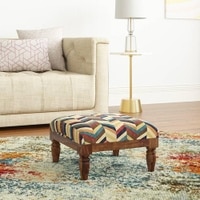 Teva Solid Wood  Ottomon in  Multicolor Colour