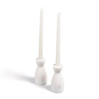 Turned Marble Candle stands -set of 2