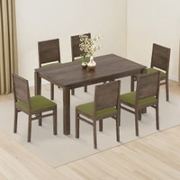 Atlas Solid Wood 6 Seater Compact Dining Table with Atlas Dining chair