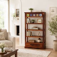 Rangrez Sheesham Wood Bookshelf in Honey Oak Finish