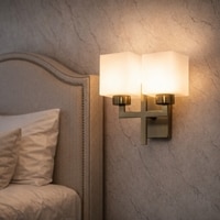 Eliante Modern Wall Lights Mild Steel & Fabric Material Antique & White Finish