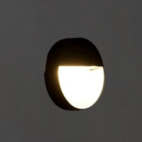 Nilsa Round Surface Led Outdoor Foot Light In Black Finish