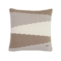 Maverick Stone Pale Whisper  And Natural Cotton Cushion Cover 16X16 Inches