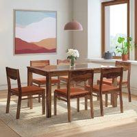 Floyd 6 Seater Dining Table Glass Top With Set Of 6 Kerry Dining Chairs