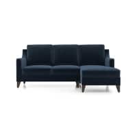 Abbey Sectional Sofa (Colour : Cobalt, Cushion : Soft, Seater : Right Aligned 2 Seater + Right Aligned Chaise)