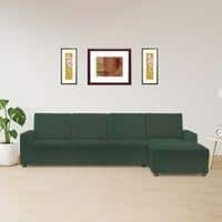 Right Aligned 3 Seater Right Aligned Chaise Olive Green Sofa Cover