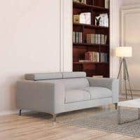 Chelsea 2 Seater Fabric Sofa (Vapour Grey)