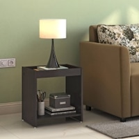 Ally Engineered Wood Side Table in Dark Wenge Finish