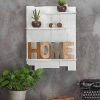 WOODENMOOD Rectangular Wall Rack