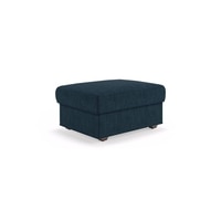 Apollo Compact Ottoman Fabric Sofa in Indigo Blue Colour
