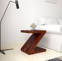 Khairy Solid Wood Side Table in Honey Oak Finish