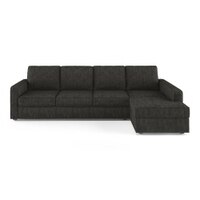 Apollo Compact Sofa (Colour : Graphite Grey, Cushion : Hard, Back Type : Regular, Seating Capacity : Right Aligned 3 Seater + Right Aligned Chaise)