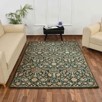 Multicolor Traditional Machine Made Polyester 5 X 7 Feet Carpet