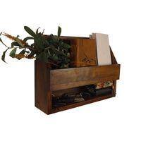 Riverdale Wooden Wall Shelf Organiser With Key Holders