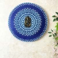 Multi Color Wooden Wall Art Panel made with hand made Cone Art Work of Marble Dust and Clay