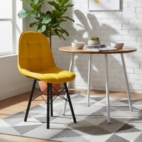 Beautiful Leatherette Dining Chair in Yellow Colour