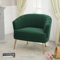 Carl Accent Chair in Green Colour