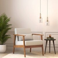 Brooks Lounge Chair in Grey Floral Colour