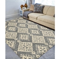 Suzanne Shale Gray Solid Hand-Tufted Wool 8X5 Feet Carpet
