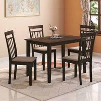 Ava 4 Seater Dining Table Set in Umber Walnut Finish