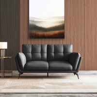 Vetra 2 Seater Leather Sofa In Slate Grey Colour