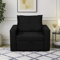 Eden  Pull Out Sofa cum Bed  in Black Colour