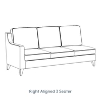 Abbey Sectional Sofa (Colour :Vapour Grey, Cushion:Soft, Seating Capacity : Right Aligned 3 Seater)