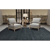 Martin Dark Gray Solid Woven Wool 8X5 Feet Carpet
