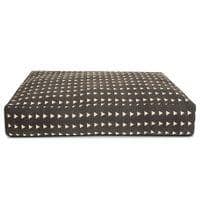 Bohemian Aztec Rectangle Cotton Pets Bed in Brown Colour