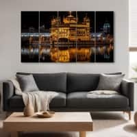 The Castle Decor Golden Temple Wall Art Painting Design 1