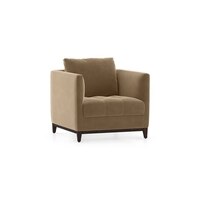 Florence Luxe 1 Seater Fabric Sofa in Fawn Velvet Colour