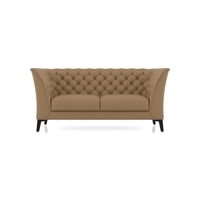 Weston 2 Seater Premium Italian Leather Sofa In Ecru